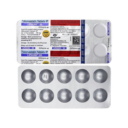 LIPIKIND 80 Tablet 10's - Global Surgicals