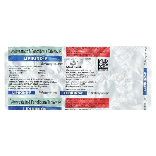 Lipikind F Tablet 10'S - Global Surgicals