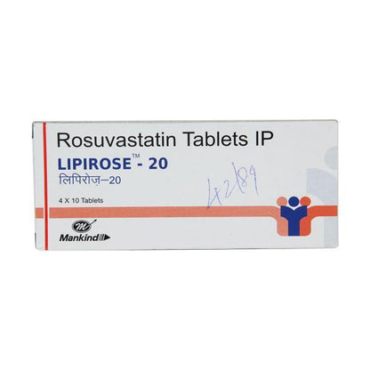Lipirose 20mg Tablet 10'S - Global Surgicals
