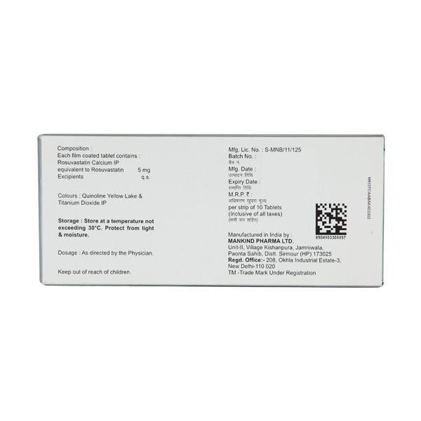 Lipirose 5mg Tablet 10'S - Global Surgicals