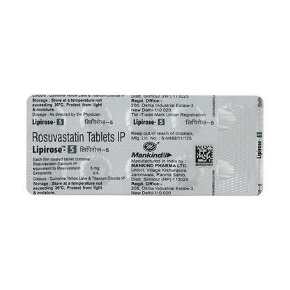 Lipirose 5mg Tablet 10'S - Global Surgicals