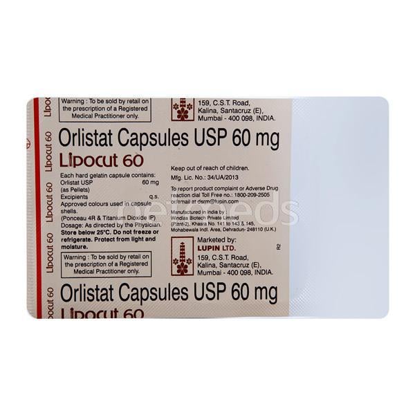 Lipocut 60mg Capsule 10'S - Global Surgicals
