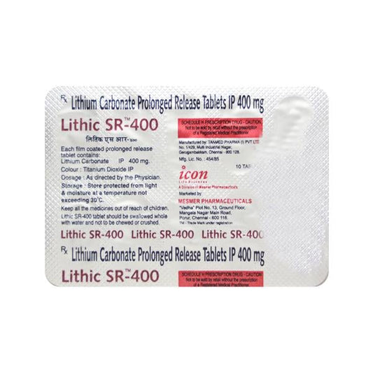 Lithic SR 400mg Tablet 10'S - Global Surgicals