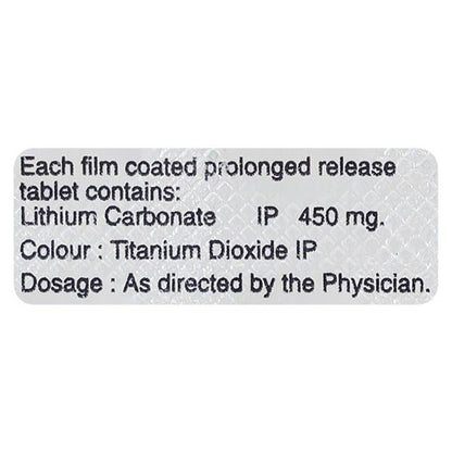 Lithic SR 450mg Tablet 10'S - Global Surgicals