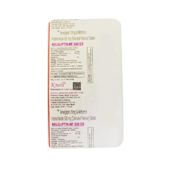 NOLGLIPTIN MF ER 500mg Tablet 10's