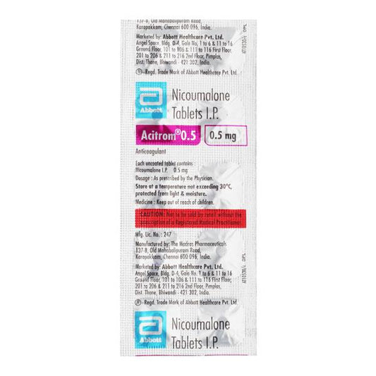 Acitrom 0.5mg Tablet 10'S