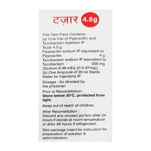 TAZAR 4.5 Combipack Injection 1's