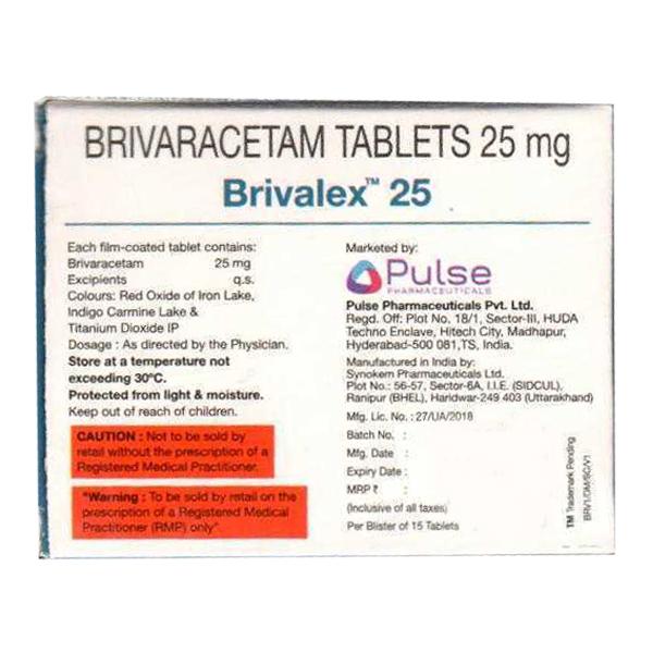 BRIVALEX 25 Tablet 15's