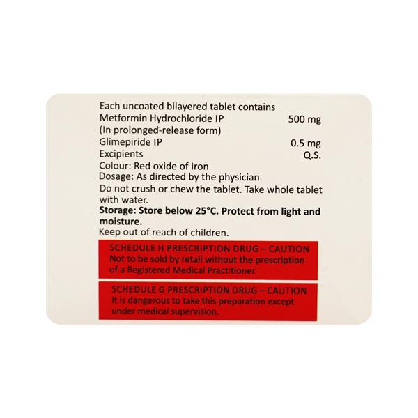Obimet GX 0.5/500mg Tablet 10'S