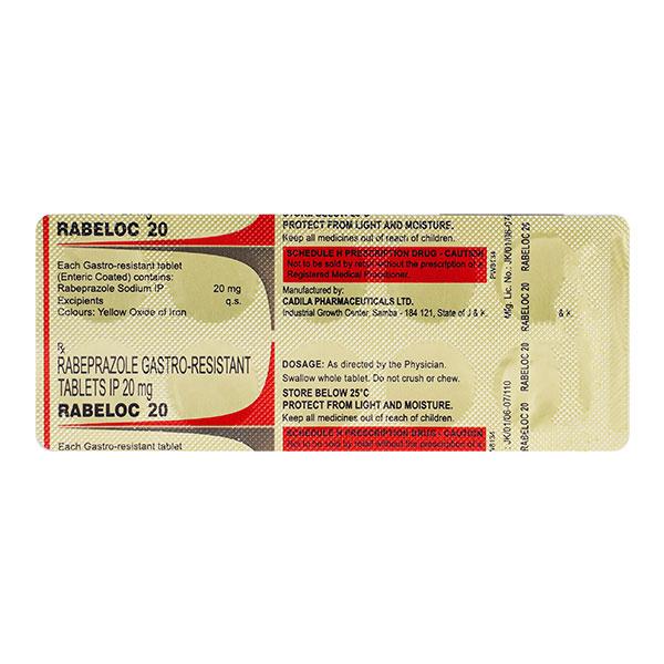 Rabeloc 20mg Tablet 10'S