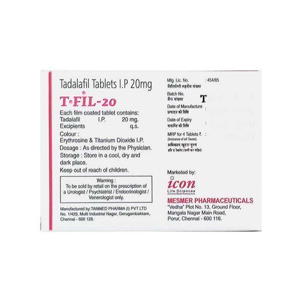 T Fil 20mg Tablet 4'S