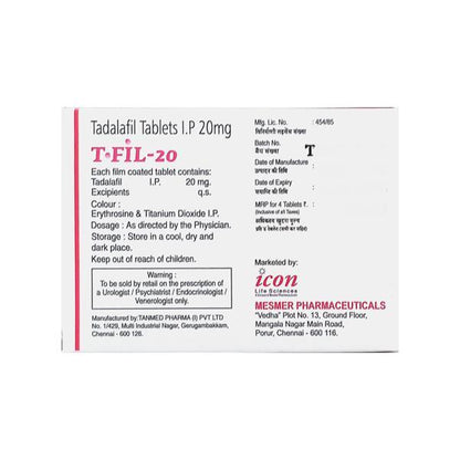 T Fil 20mg Tablet 4'S