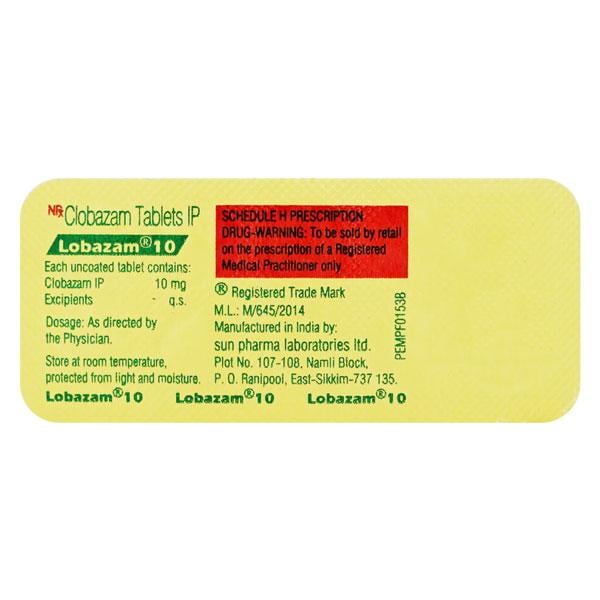 Lobazam 10mg Tablet 10'S - Global Surgicals