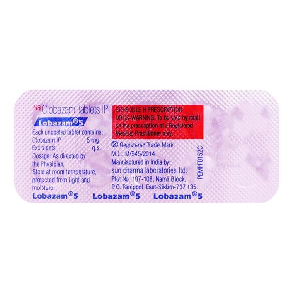 Lobazam 5mg Tablet 10'S - Global Surgicals