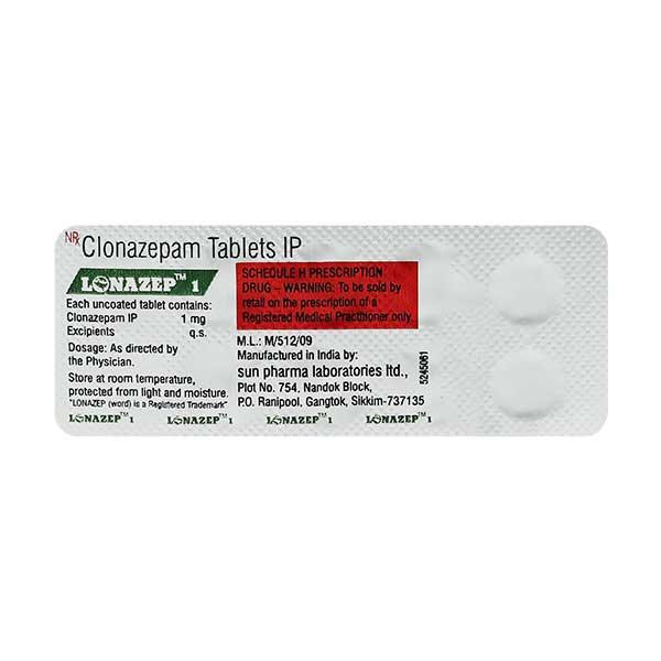 Lonazep 1mg Tablet 10'S - Global Surgicals