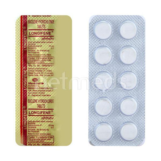 Longifene 25mg Tablet 10'S - Global Surgicals