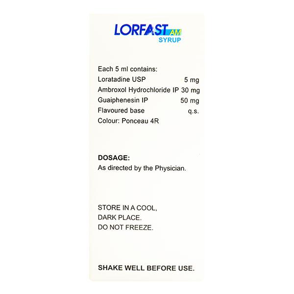 Lorfast AM Syrup 100ml - Global Surgicals