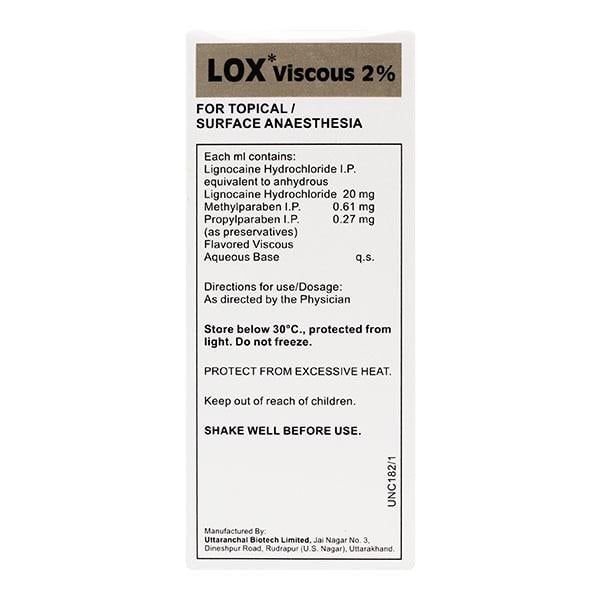 LOX VISCOUS 2% Oral Solution 100ml - Global Surgicals