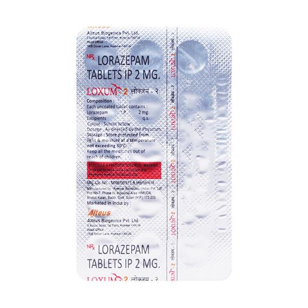 LOXUM 2 Tablet 15's - Global Surgicals