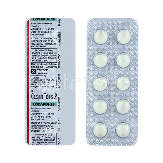 Lozapin 25mg Tablet 10'S - Global Surgicals