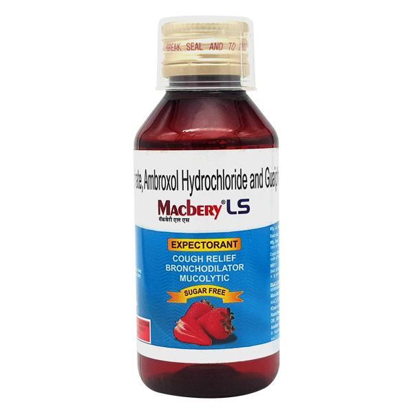 Macbery LS Sugar Free Strawberry Flavour Expectorant 100ml