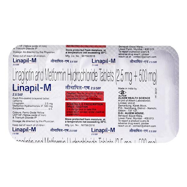 LINAPIL M 2.5/500 Tablet 10's
