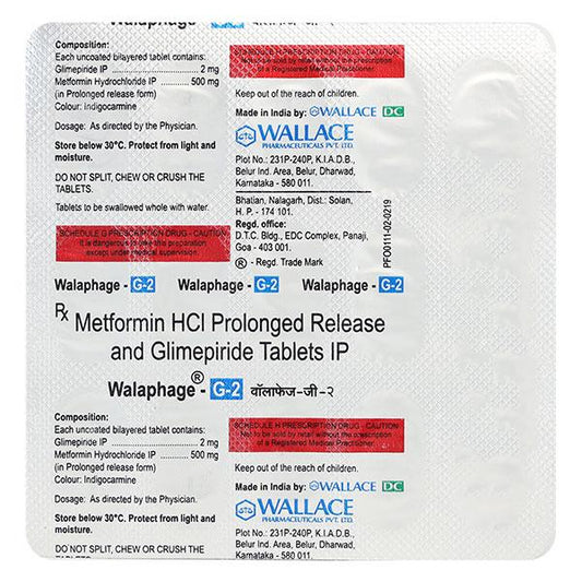 Walaphage G 2/500mg Tablet 15'S
