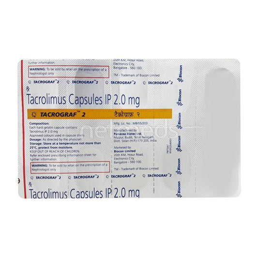 Tacrograf 2mg Capsule 10'S