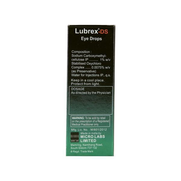 Lubrex DS Eye Drops 10ml - Global Surgicals