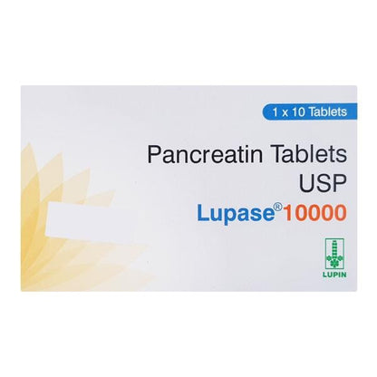 Lupase 10000 Tablet 10'S - Global Surgicals