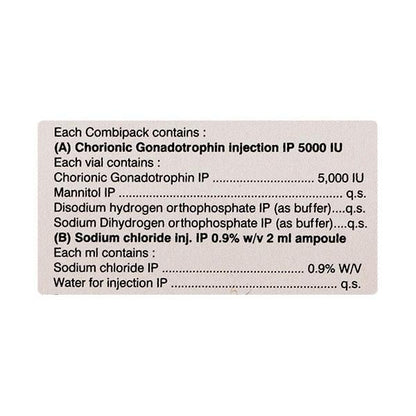 Lupi Hcg 5000IU Injection 1's - Global Surgicals
