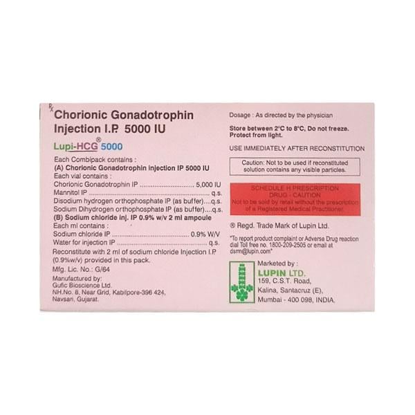 Lupi Hcg 5000IU Injection 1's - Global Surgicals