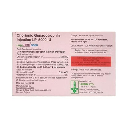 Lupi Hcg 5000IU Injection 1's - Global Surgicals