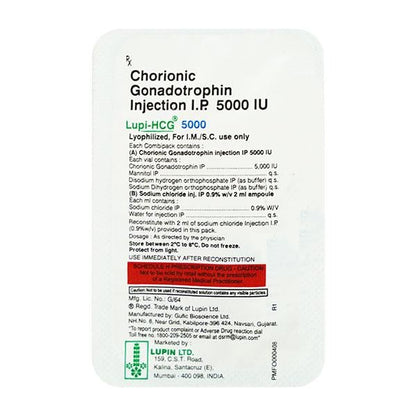 Lupi Hcg 5000IU Injection 1's - Global Surgicals