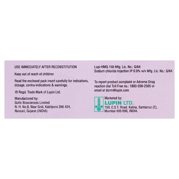 Lupi Hmg 150mg Injection 1's - Global Surgicals
