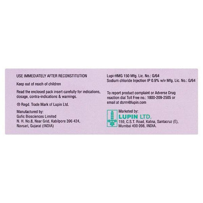 Lupi Hmg 150mg Injection 1's - Global Surgicals