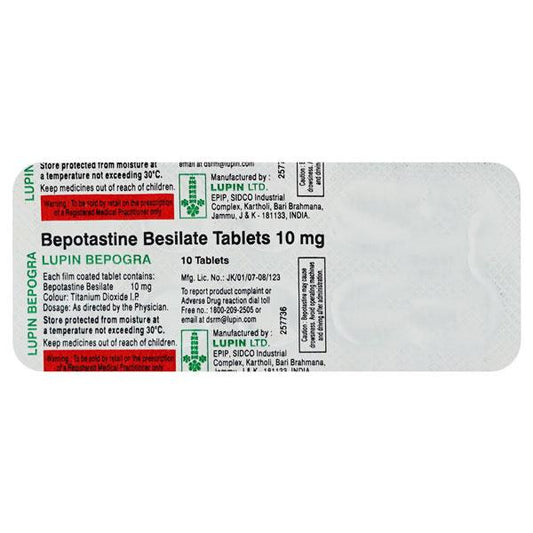 LUPIN BEPOGRA Tablet 10's - Global Surgicals