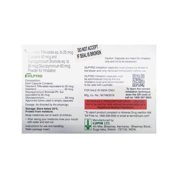LUPIN VILPYRO Capsule 3X10's - Global Surgicals