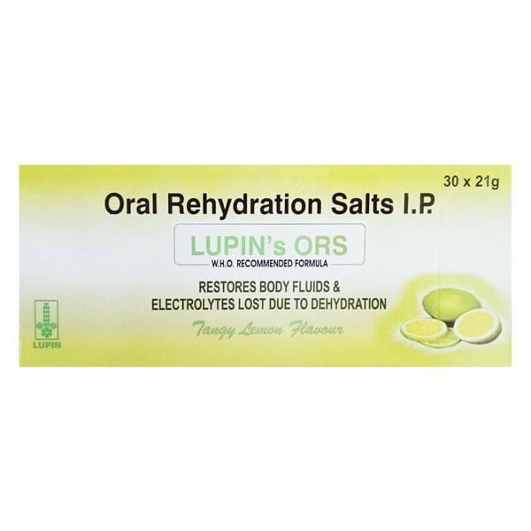 LUPIN'S ORS Tangy Lemon Flavour Powder 21gm - Global Surgicals