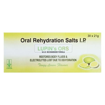 LUPIN'S ORS Tangy Lemon Flavour Powder 21gm - Global Surgicals