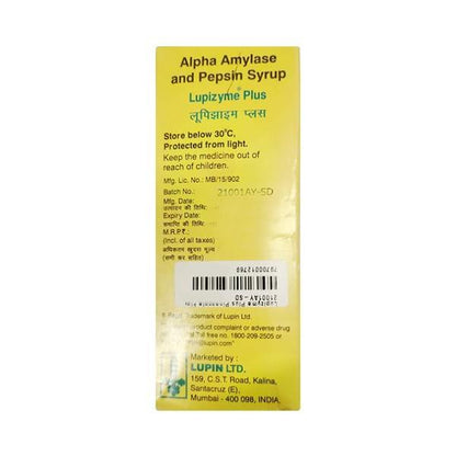 Lupizyme Plus Pineapple Flavour Syrup 100ml - Global Surgicals