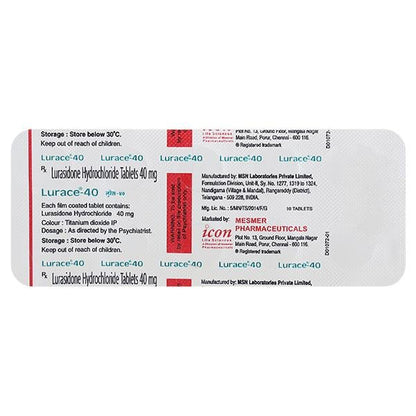 Lurace 40mg Tablet 10'S - Global Surgicals