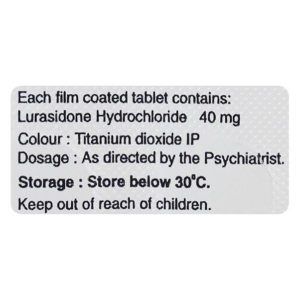 Lurace 40mg Tablet 10'S - Global Surgicals
