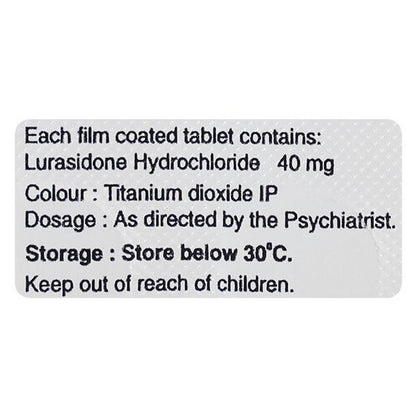Lurace 40mg Tablet 10'S - Global Surgicals