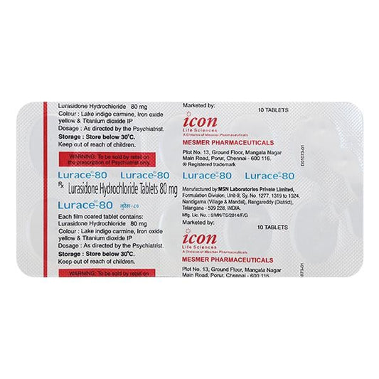 Lurace 80mg Tablet 10'S - Global Surgicals