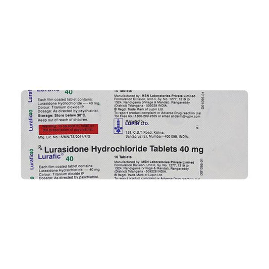 Lurafic 40mg Tablet 10'S - Global Surgicals