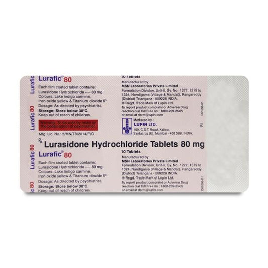 Lurafic 80mg Tablet 10'S - Global Surgicals