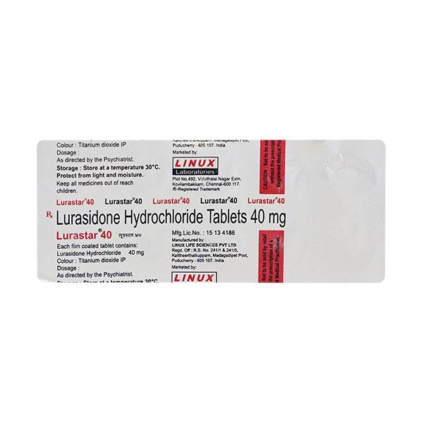 Lurastar 40mg Tablet 10'S - Global Surgicals