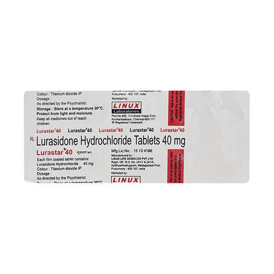 Lurastar 40mg Tablet 10'S - Global Surgicals
