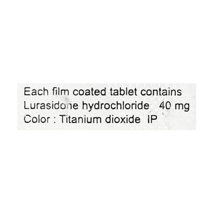 Lurata 40mg Tablet 10'S - Global Surgicals